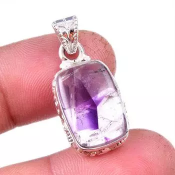 Natural Cacoxenite Gemstone 925 Solid Sterling Silver Jewelry Pendant 1.25 F1m93