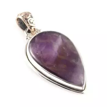 Natural Cacoxenite Gemstone 925 Sterling Silver Gift Two Tone Pendant 1.7 Q6j39