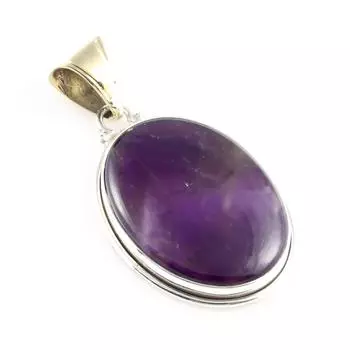 Natural Cacoxenite Gemstone 925 Sterling Silver Gift Two Tone Pendant 1.9 q3z62