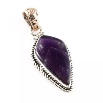 Natural Cacoxenite Gemstone 925 Sterling Silver Gift Two Tone Pendant 1.5 R9K53