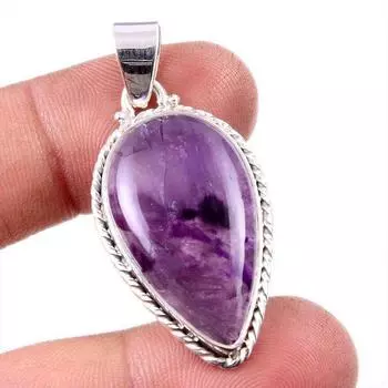 Natural Cacoxenite Gemstone Handmade 925 Solid Sterling Silver Pendant 1.5 q2q86