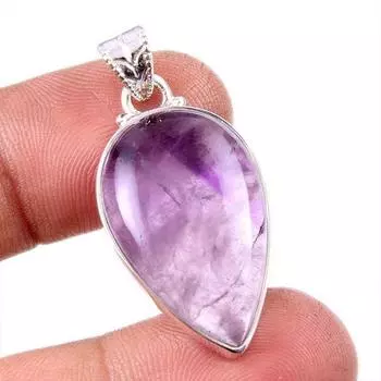 Natural Cacoxenite Gemstone Handmade 925 Solid Sterling Silver Pendant 1.5 n8v78