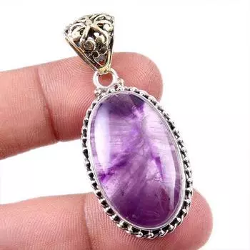 Natural Cacoxenite Gemstone Handmade 925 Solid Sterling Silver Pendant 2 K9B74