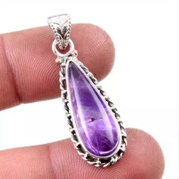 Natural Cacoxenite Gemstone Handmade 925 Solid Sterling Silver Pendant 1.5 A8E80