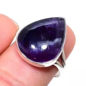 Natural Cacoxenite Gemstone Handmade 925 Sterling Silver Jewelry Ring S.8 t5V31