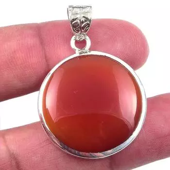 Natural Carnelian Gemstone Handmade 925 Solid Sterling Silver Pendant 1.50 u6g38