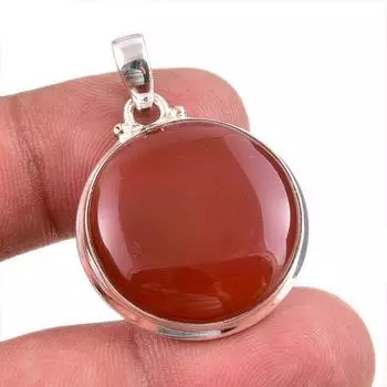Natural Carnelian Gemstone Handmade 925 Solid Sterling Silver Pendant 1.50 j7j96