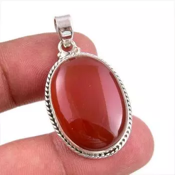 Natural Carnelian Gemstone Handmade 925 Solid Sterling Silver Pendant 1.50 b2A18