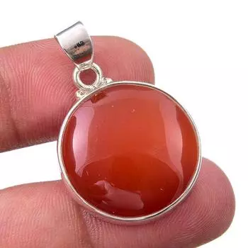 Natural Carnelian Gemstone Handmade 925 Sterling Silver Gift Pendant 1.50 y0d28