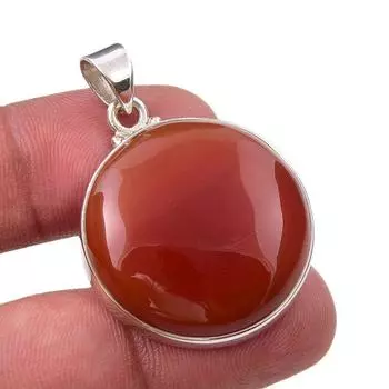 Natural Carnelian Gemstone Handmade 925 Sterling Silver Gift Pendant 1.50 V7g36