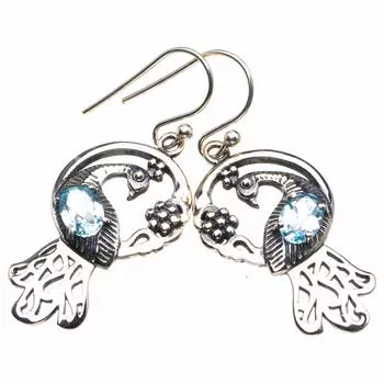 Natural Chalcedony Handmade 925 Sterling Silver Earrings 1 D3743