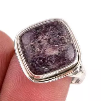 Natural Charoite Gemstone 925 Solid Sterling Silver Jewelry Ring Size 8.5 F7y15