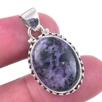 Natural Charoite Gemstone Handmade 925 Solid Sterling Silver Pendant 1.25 G4f07