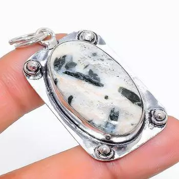 Natural Chrome Diopside Gemstone Handmade 925 Sterling Silver Pendant 2.09 o6S62