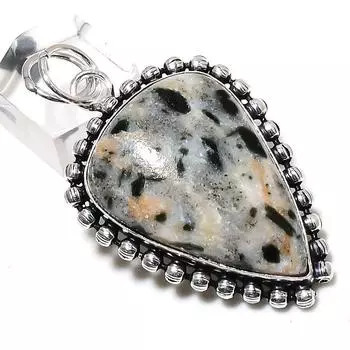 Natural Chrome Diposite Gemstone 925 Sterling Silver Gift Pendant 2.36 Q4v13