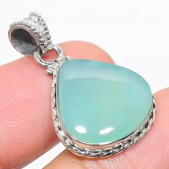 Natural Chrysoprase Gemstone 925 Solid Sterling Silver Gift Pendant 1.50 c5J90