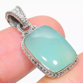 Natural Chrysoprase Gemstone 925 Solid Sterling Silver Gift Pendant 1.25 z5Z48