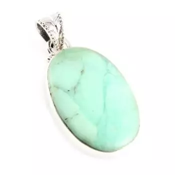 Natural Chrysoprase Gemstone 925 Solid Sterling Silver Jewelry Pendant 1.4 w8w59