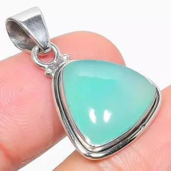 Natural Chrysoprase Gemstone 925 Solid Sterling Silver Gift Pendant 1.25 E9q64
