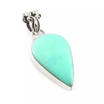 Natural Chrysoprase Gemstone 925 Solid Sterling Silver Jewelry Pendant 1.4 i5V73