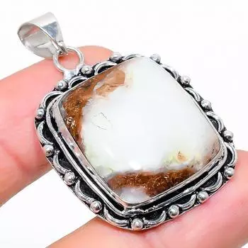 Natural Chrysoprase Gemstone Handmade 925 Sterling Silver Pendant 1.58 z0E54
