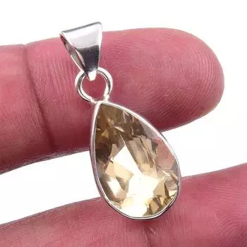 Natural Citrine 925 Solid Sterling Silver Gift Jewelry Pendant 1.25 B6d26