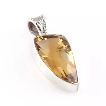 Natural Citrine Gemstone 925 Solid Sterling Silver Jewelry Pendant 1.1 y8B06