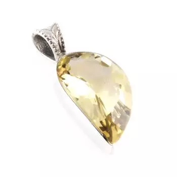 Natural Citrine Gemstone 925 Solid Sterling Silver Jewelry Pendant 1.1 c6v94
