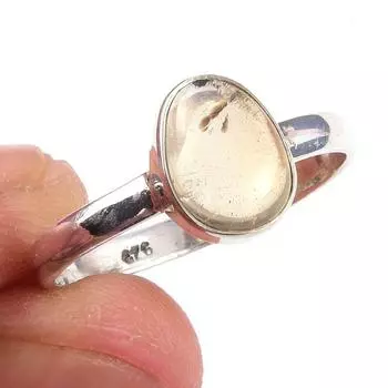 Natural Citrine Gemstone Handmade 925 Solid Sterling Silver Ring Size 9 E0D41