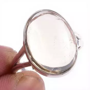 Natural Citrine Gemstone Handmade 925 Solid Sterling Silver Ring Size 8 f5N87