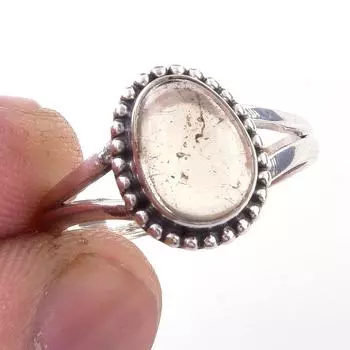 Natural Citrine Gemstone Handmade 925 Solid Sterling Silver Ring Size 7 i7q63