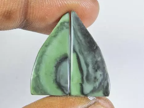 Natural Combo Jasper Matched Pair Fancy Cabochon Loose Gemstone 10X23X03MM SK-242