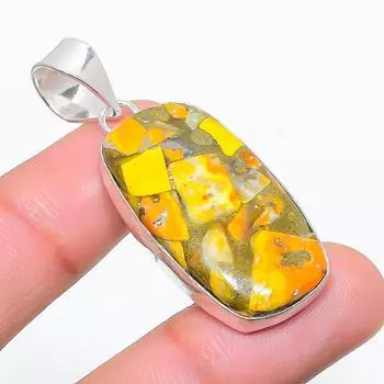 Natural Copper Bumblebee Gemstone 925 Sterling Silver Gift Pendant 1.97 K4L55