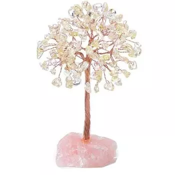 Natural Crystal Colorful Tree Ornament Irregular Base Craft Decoration Tabletop Style A