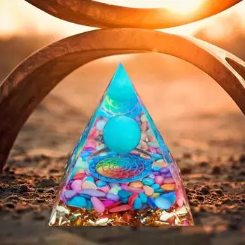 Natural Crystal Pyramid Peridot Healing Stone Chakra Reiki Home Decor