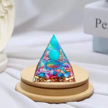 Natural Crystal Pyramid Peridot Healing Stone Chakra Reiki Home Decor