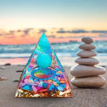 Natural Crystal Pyramid Peridot Healing Stone Chakra Reiki Home Decor