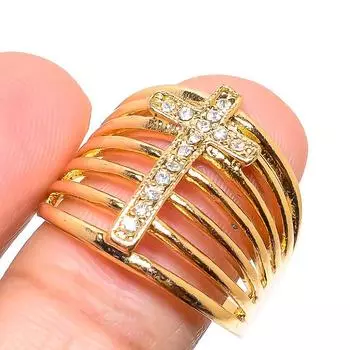 Кольцо из стерлингового серебра 925 пробы с натуральным кубическим цирконием, размер 10,5 z2M83