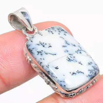 Natural Dendrite Opal Gemstone 925 Solid Sterling Silver Gift Pendant 1.50 l0k28