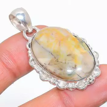 Natural Dendrite Opal Gemstone Handmade 925 Sterling Silver Pendant 1.77 I0p49