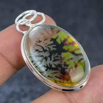 Подвеска из натурального стекла Dicorich из стерлингового серебра 925 пробы 2,01 дюйма z9r36