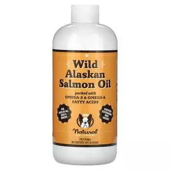 Natural Dog Company, Масло дикого аляскинского лосося, для собак, для всех возрастов, 16 жидких унций (473 мл)