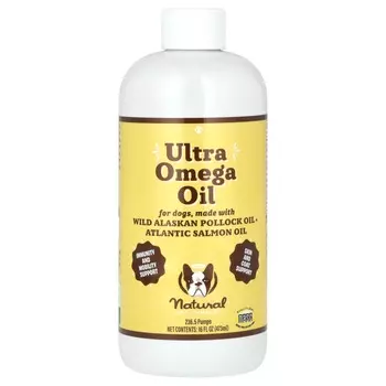 Natural Dog Company, Ultra Omega Oil, для собак, 16 жидких унций (473 мл)