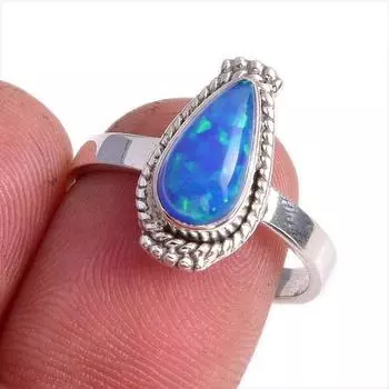 Natural Ethiopian Opal Gemstone Handmade 925 Solid Sterling Silver Ring S.8 W4K48