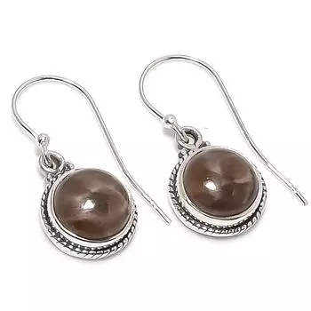 Natural Fossil Coral Gemstone 925 Solid Sterling Silver Gift Earring 1.25 V4U03