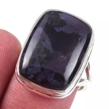 Natural Gabbro Stone Gemstone Handmade 925 Solid Sterling Silver Ring S.7 m2B55