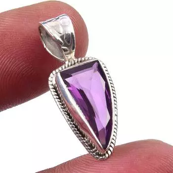 Natural Garnet 925 Solid Sterling Silver Jewelry Gift Jewelry Pendant 1 H7K97
