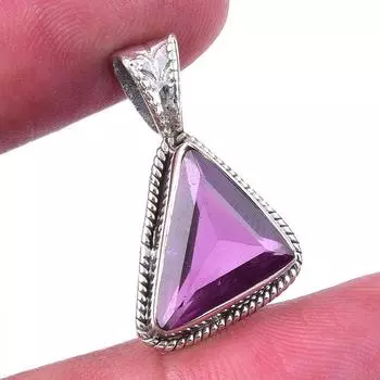 Natural Garnet 925 Solid Sterling Silver Jewelry Gift Jewelry Pendant 1 h1j42