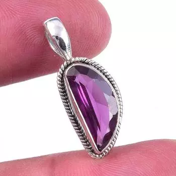 Natural Garnet 925 Solid Sterling Silver Jewelry Gift Jewelry Pendant 1 W9J73
