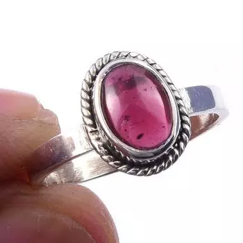 Natural Garnet Gemstone Handmade 925 Solid Sterling Silver Gift Ring Size 6 u5K39